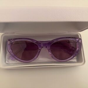 Chimi cat’s eye sunglasses, translucent purple. Never worn.